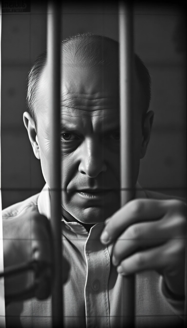 A grainy, vintage-style photo of Hannibal Lecter